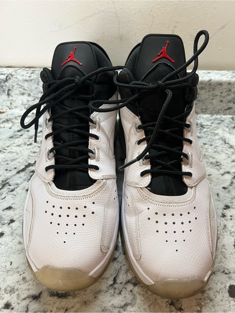 Keywords): Nike Jordan Point Lane ASW Black White University Red size 12